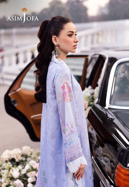 Asim Jofa | Charmuse Silk | AJRS-08 L Lavender Raw Silk