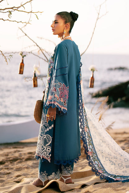 AJR Couture | Dastan Luxury Lawn 25 | Aura S Sea Green Lawn