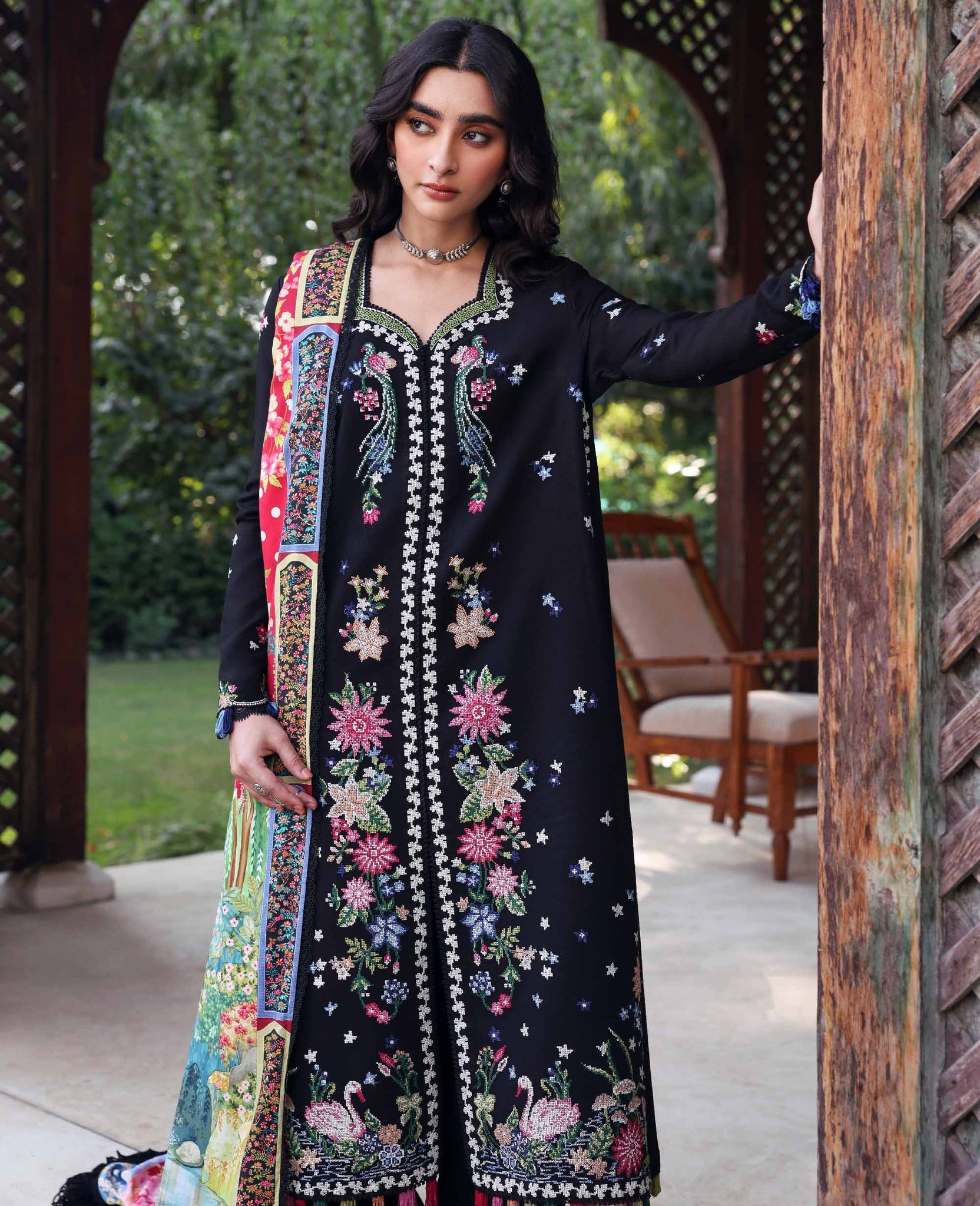 Republic Womenswear | Amaris Luxury Shawl 25 | Aveline by Republic Womenswear - Designer Dress  - Type : Ladies Clothes - Available at Saira Sultan - 100% Original 