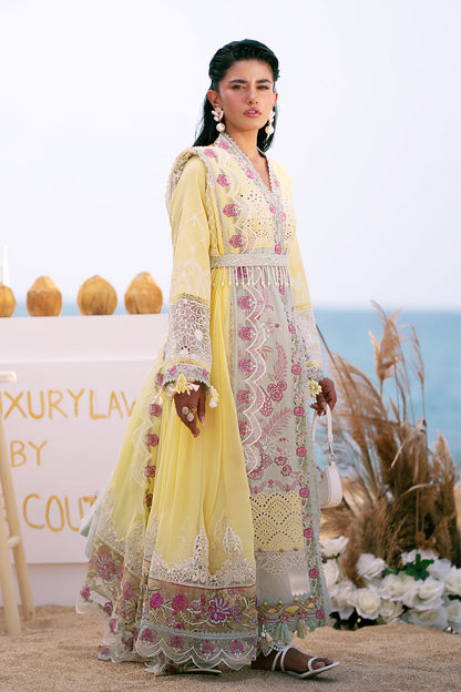 AJR Couture | Dastan Luxury Lawn 25 | Azure Custom Size Off White Lawn