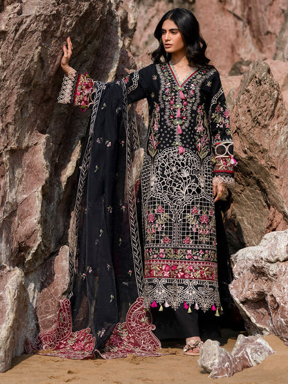 Mahnur | Sirena Luxury Lawn 25 | Azure XS Black Lawn