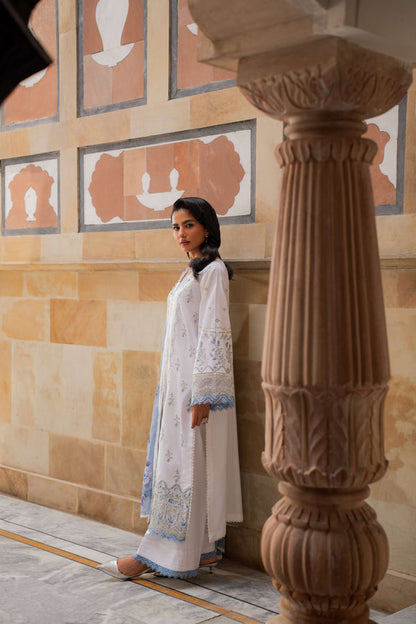 Azzal | Lawn 25 | IVORY - Pakistani Designer Dress - by Azzal - Type : Ladies Clothes - 100% Original at Saira Sultan