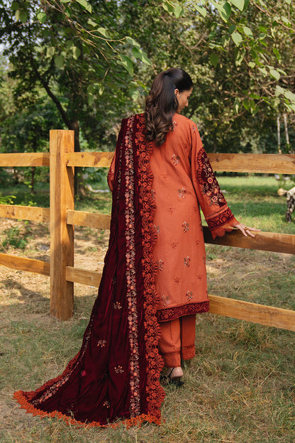 Saira Rizwan | Winter 2024 | CIRO-SRW24-10 XS Rust Velvet