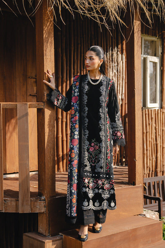 Saira Rizwan | Winter 2024 | REVNA-SRW24-08 XS Black Khaddar