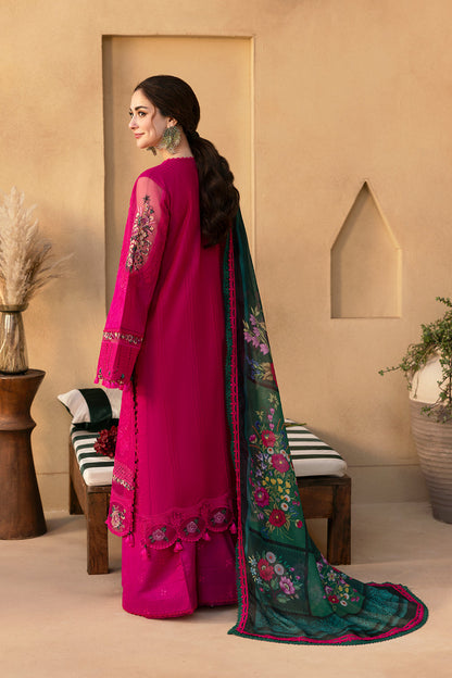 Saira Rizwan | Luxury Lawn 25 | ELODIE-SRL25-04 S Hot Pink Lawn