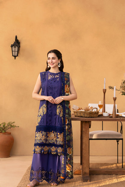 Saira Rizwan | Luxury Lawn 25 | AIMEE-SRL25-01 S Navy Lawn