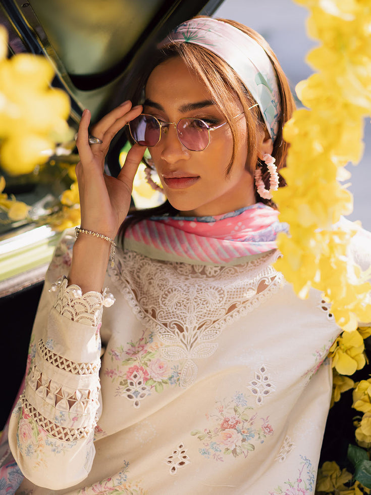 Parishay | IVY Bloom V2 Lawn | BLOOM-12 M Off White Lawn