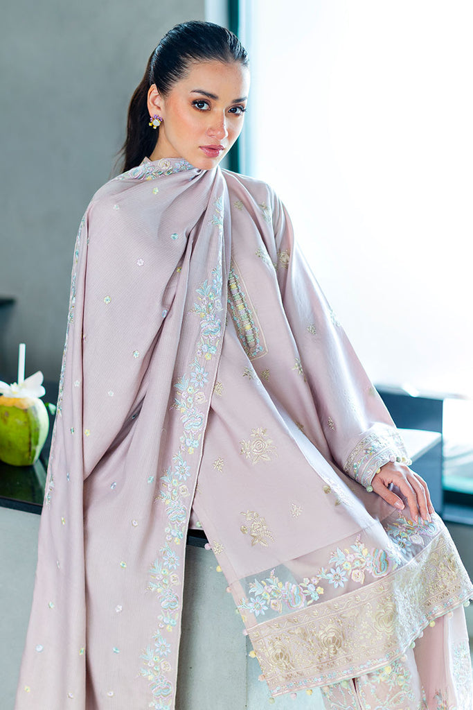 Cross Stitch | Cotton Satin 25 | BLOSSOM TINT - Pakistani Designer Dress - by Cross Stitch - Type : Ladies Clothes - 100% Original at Saira Sultan