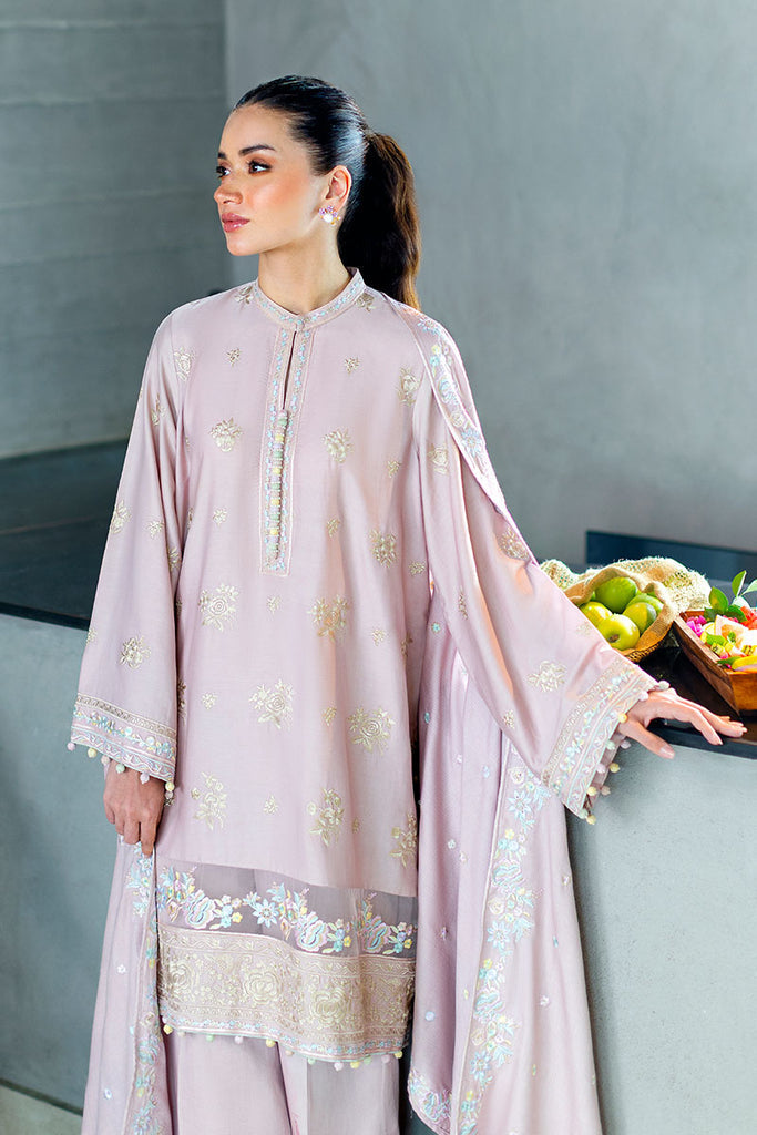 Cross Stitch | Cotton Satin 25 | BLOSSOM TINT - Pakistani Designer Dress - by Cross Stitch - Type : Ladies Clothes - 100% Original at Saira Sultan