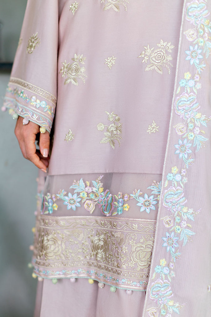 Cross Stitch | Cotton Satin 25 | BLOSSOM TINT - Pakistani Designer Dress - by Cross Stitch - Type : Ladies Clothes - 100% Original at Saira Sultan