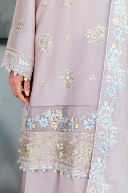 Cross Stitch | Cotton Satin 25 | BLOSSOM TINT - Pakistani Designer Dress - by Cross Stitch - Type : Ladies Clothes - 100% Original at Saira Sultan