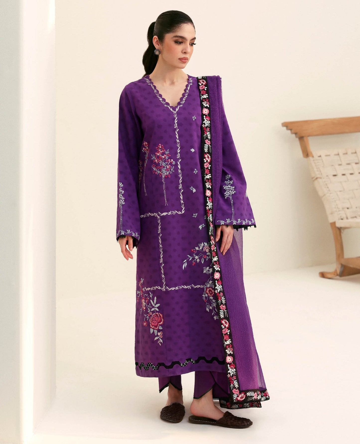 Republic Womenswear | Basics Pre Fall 25 | Violette by Republic Womenswear - Designer Dress - Type : Ladies Clothes - Available at Saira Sultan - 100% Original 