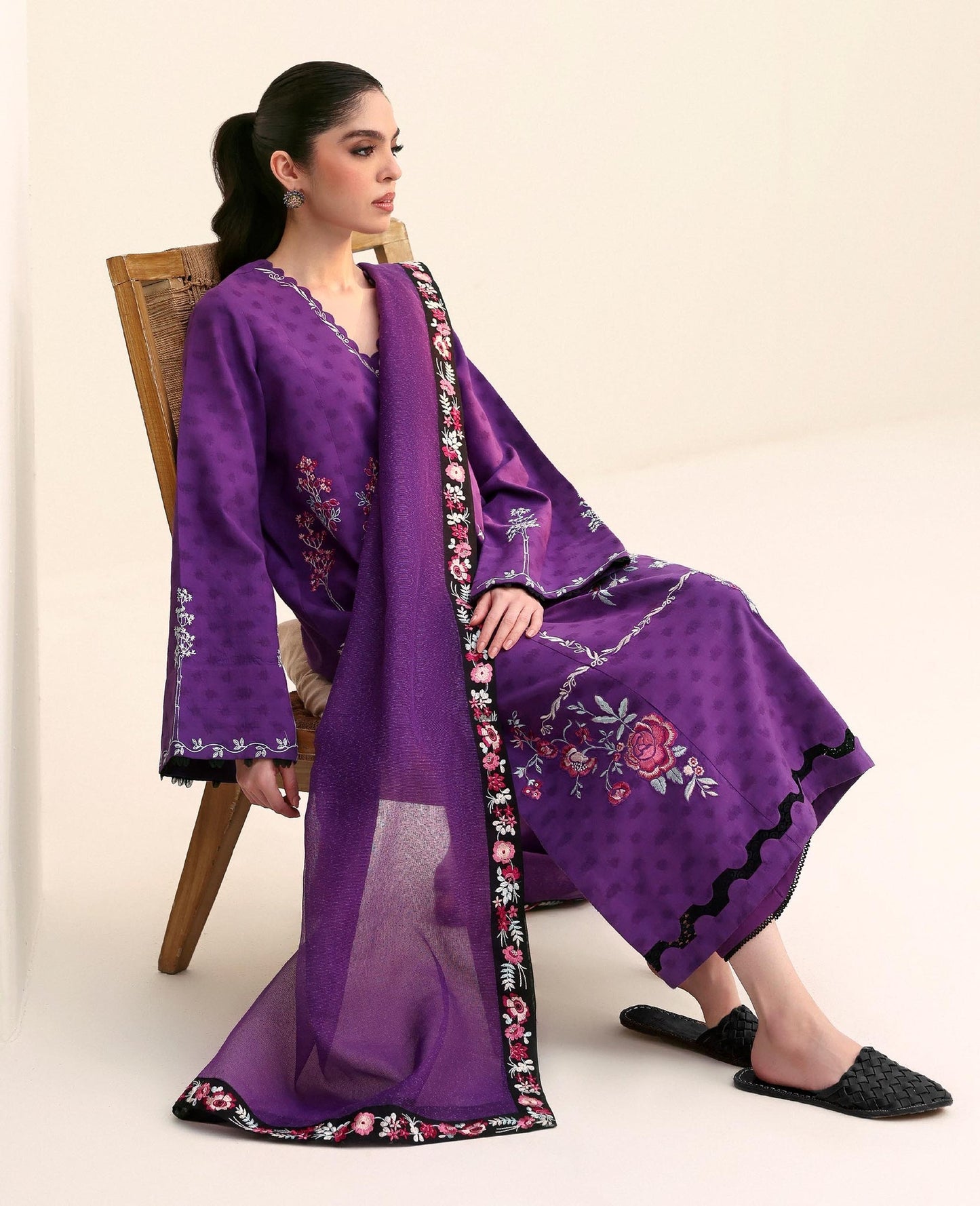 Republic Womenswear | Basics Pre Fall 25 | Violette by Republic Womenswear - Designer Dress - Type : Ladies Clothes - Available at Saira Sultan - 100% Original 