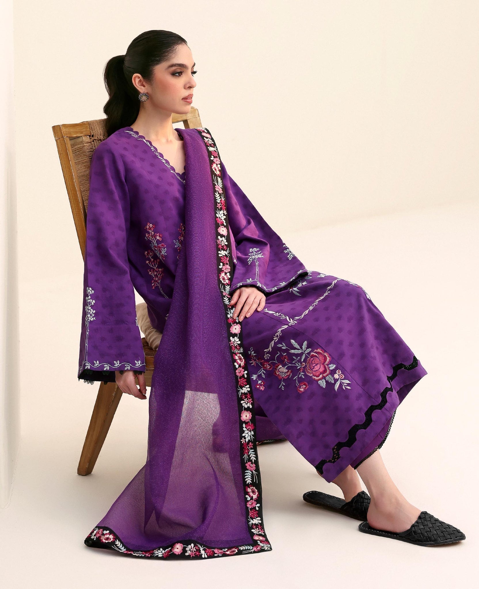 Republic Womenswear | Basics Pre Fall 25 | Violette by Republic Womenswear - Designer Dress - Type : Ladies Clothes - Available at Saira Sultan - 100% Original 