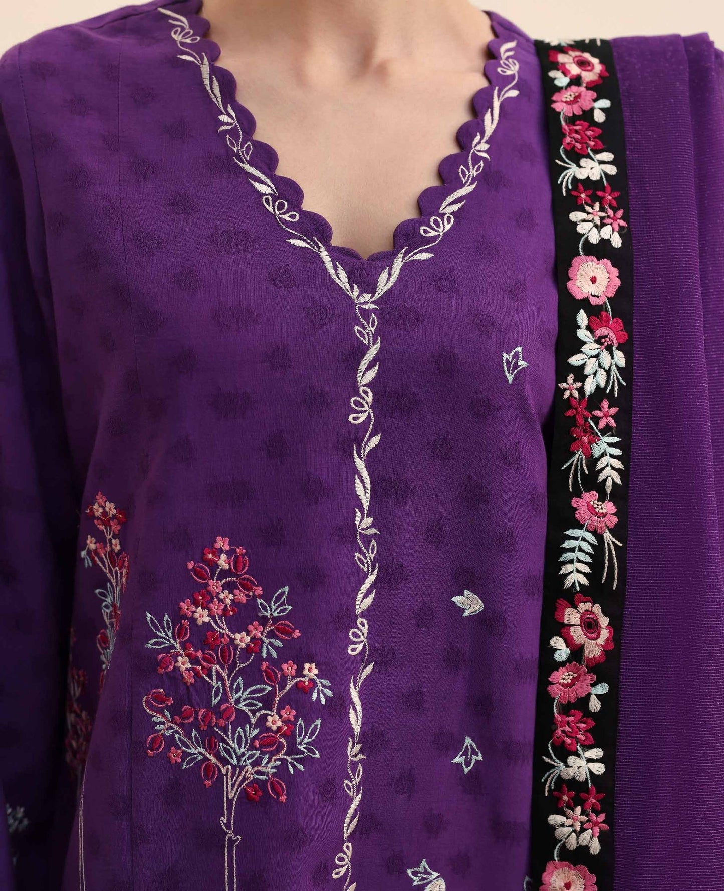 Republic Womenswear | Basics Pre Fall 25 | Violette by Republic Womenswear - Designer Dress - Type : Ladies Clothes - Available at Saira Sultan - 100% Original 