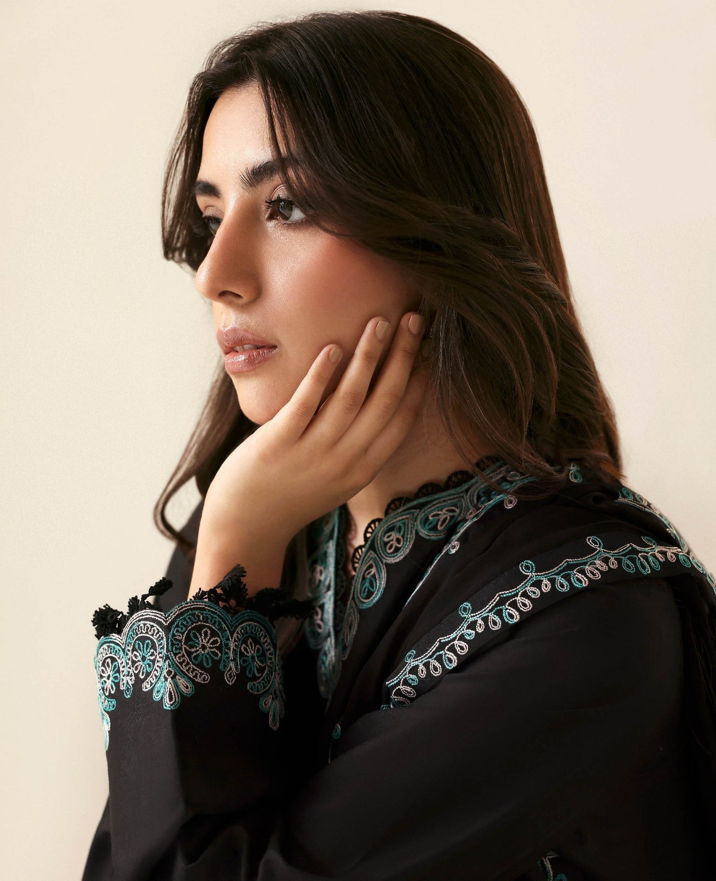 Republic Womenswear | Basics Pre Fall 25 | Noire by Republic Womenswear - Designer Dress - Type : Ladies Clothes - Available at Saira Sultan - 100% Original 