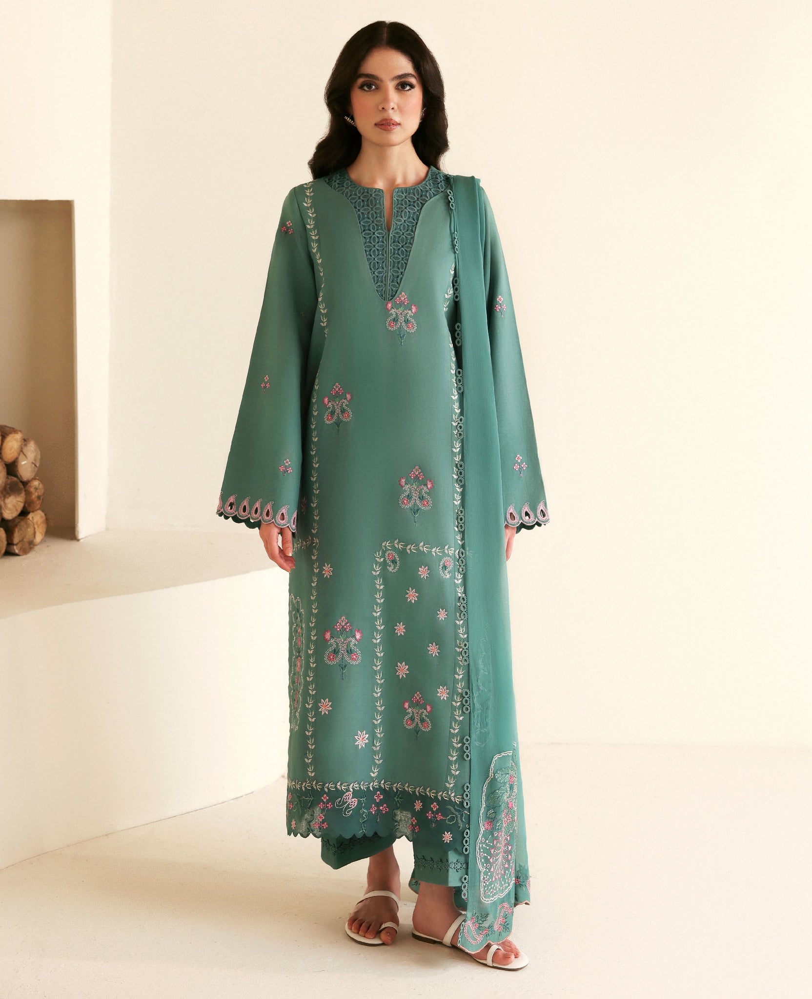 Republic Womenswear | Basics Pre Fall 25 | Solene by Republic Womenswear - Designer Dress - Type : Ladies Clothes - Available at Saira Sultan - 100% Original 