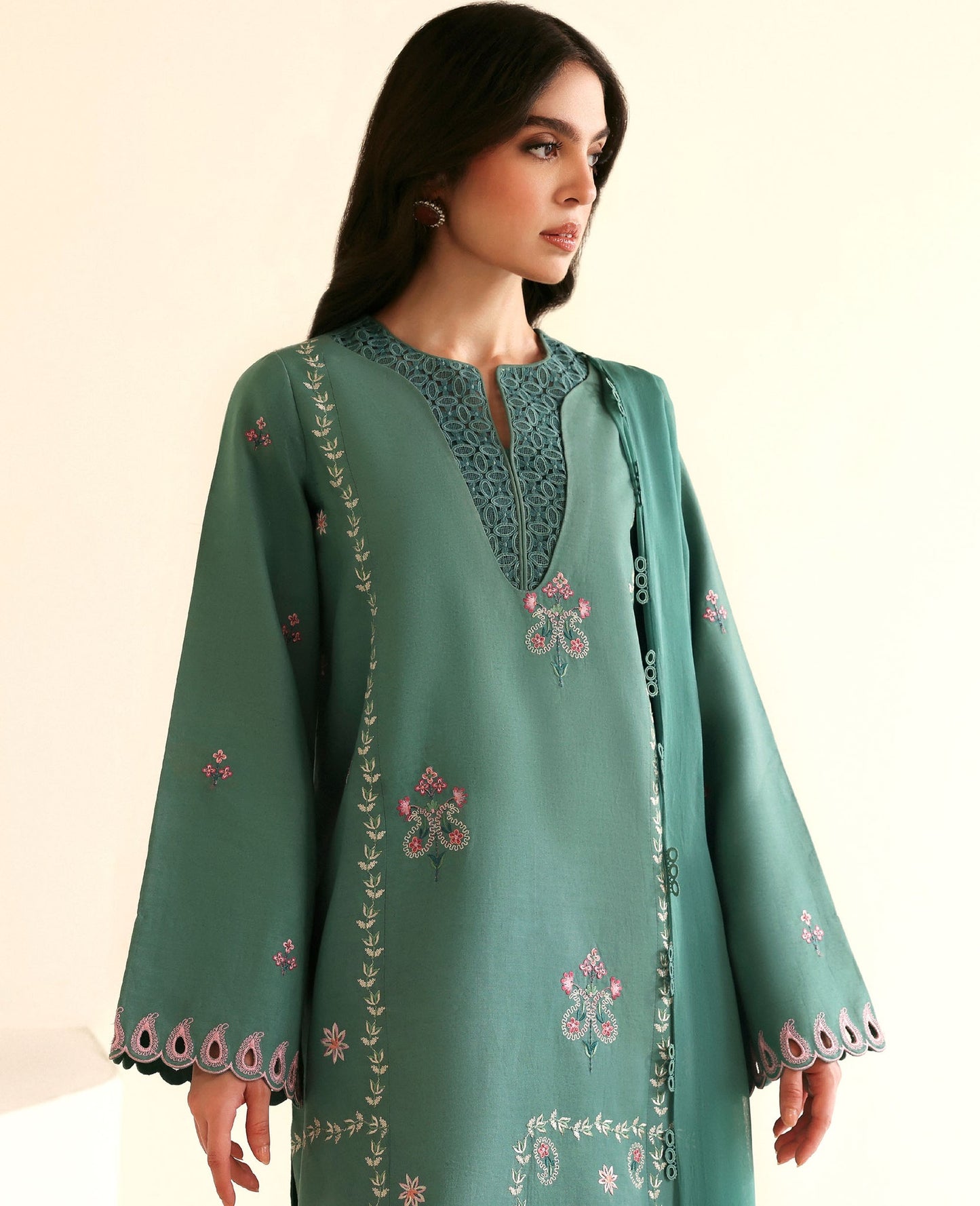 Republic Womenswear | Basics Pre Fall 25 | Solene by Republic Womenswear - Designer Dress - Type : Ladies Clothes - Available at Saira Sultan - 100% Original 