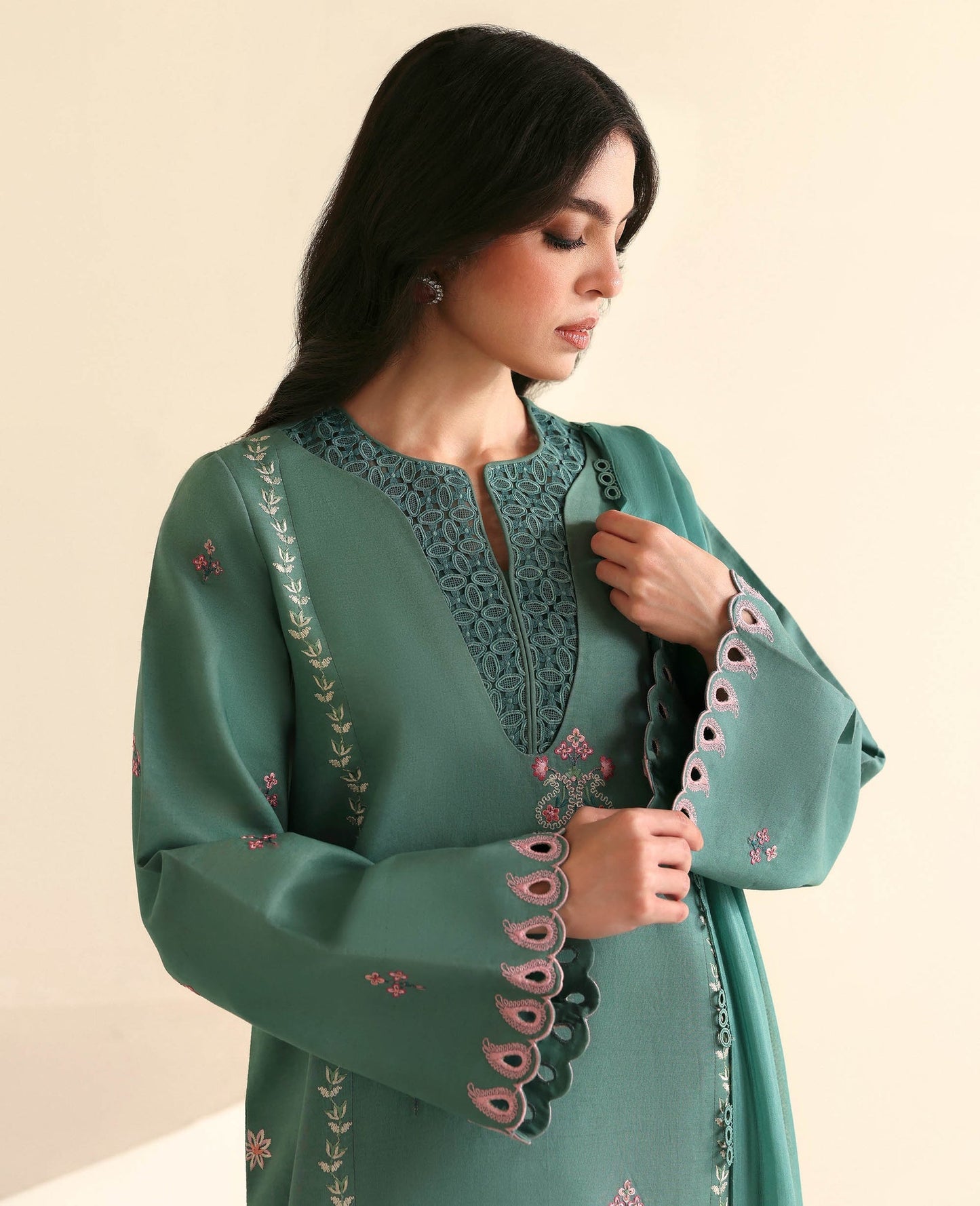 Republic Womenswear | Basics Pre Fall 25 | Solene by Republic Womenswear - Designer Dress - Type : Ladies Clothes - Available at Saira Sultan - 100% Original 