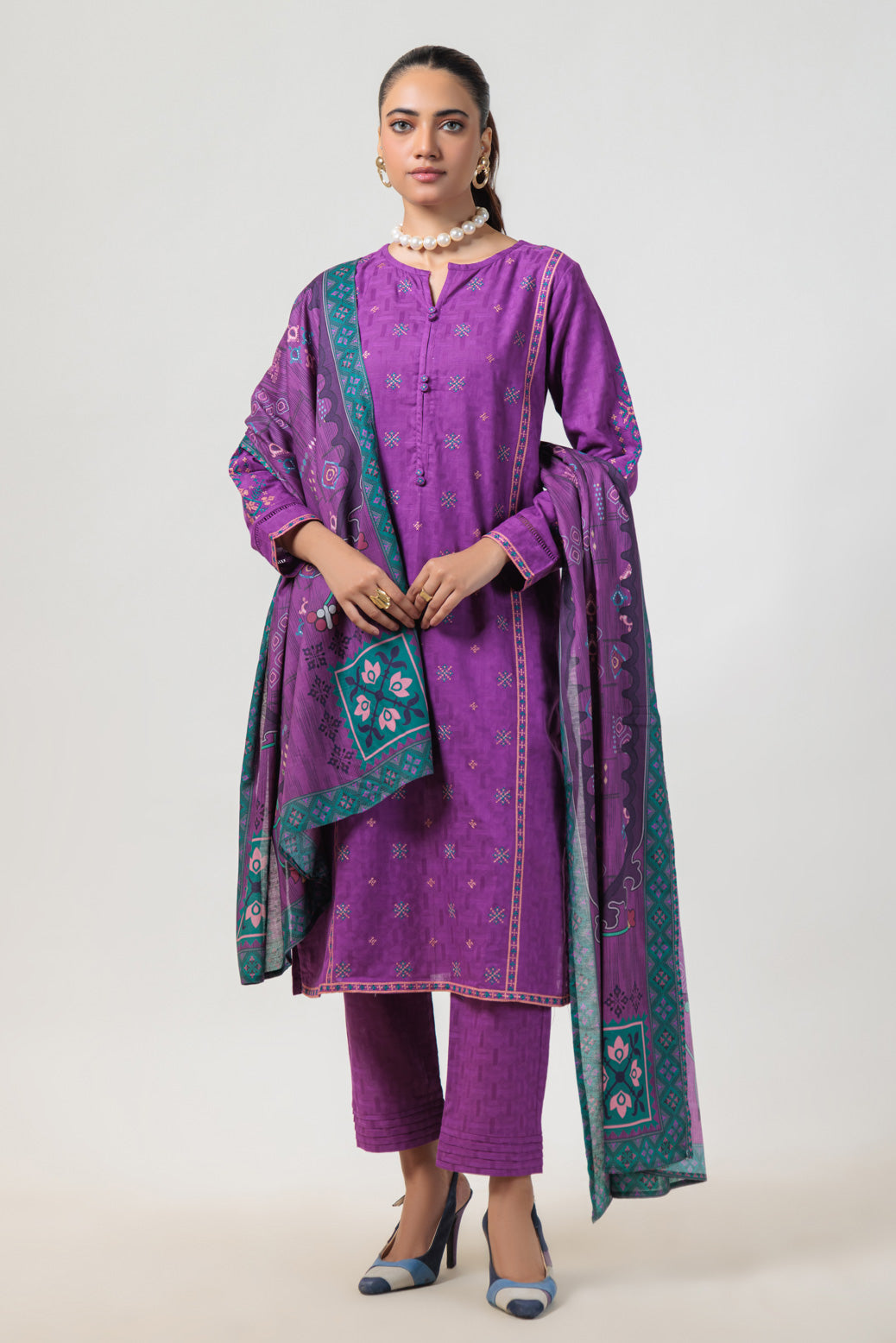 Bonanza Satrangi | Purple Jacquard 3 Piece (BPS2243P08) 8 Purple