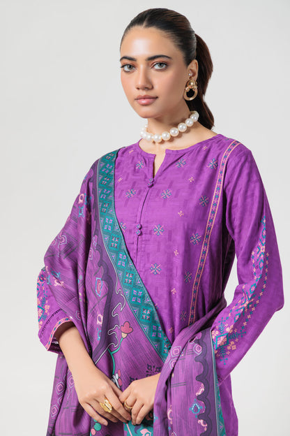 Bonanza Satrangi | Purple Jacquard 3 Piece (BPS2243P08) 10 Purple