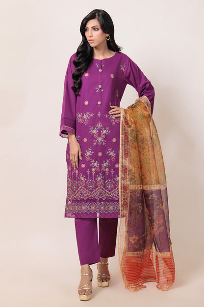 Bonanza Satrangi | Purple Cambric 3 Piece (BPS5243P36) 8 Purple