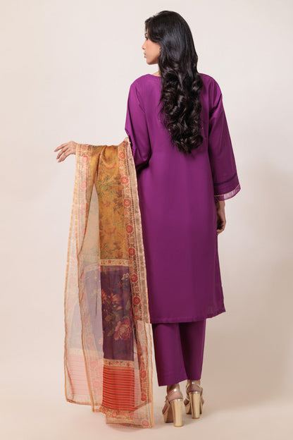 Bonanza Satrangi | Purple Cambric 3 Piece (BPS5243P36) 16 Purple