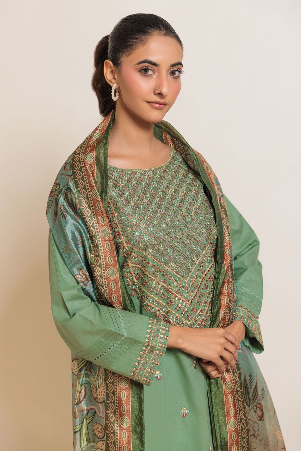 Bonanza Satrangi | Green Cambric 3 Piece (BPS5243P39) 12 Green
