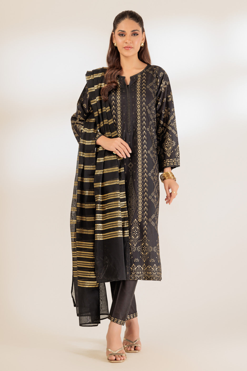 Bonanza Satrangi | Black Viscose 3 Piece (BPS5243P42) 14 Black