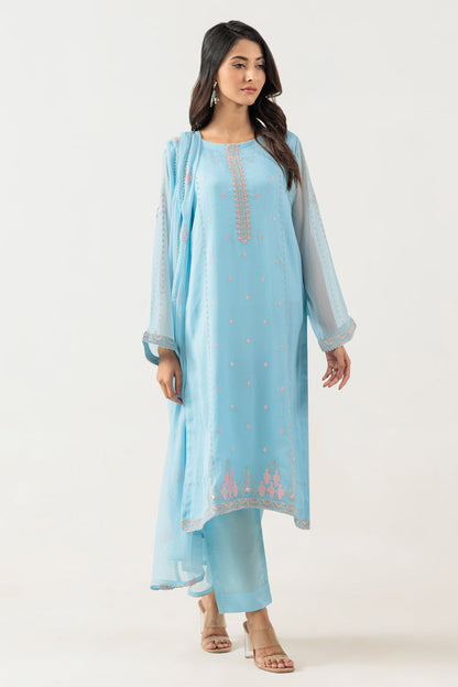 Bonanza Satrangi | Sky Blue Chiffon 3 Piece (BPS5243P44) 8 Blue