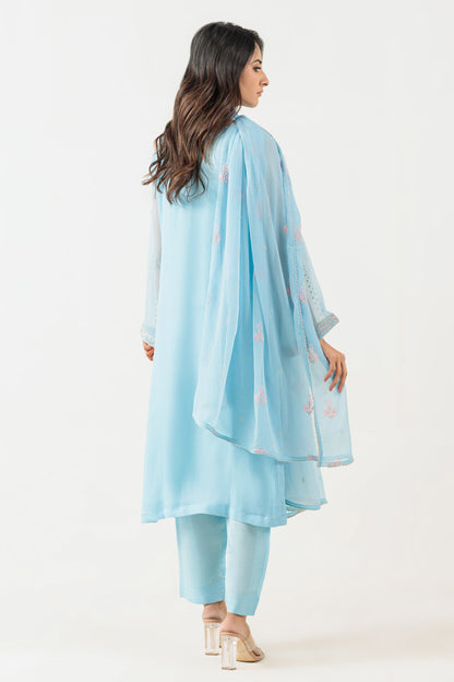 Bonanza Satrangi | Sky Blue Chiffon 3 Piece (BPS5243P44) 14 Blue