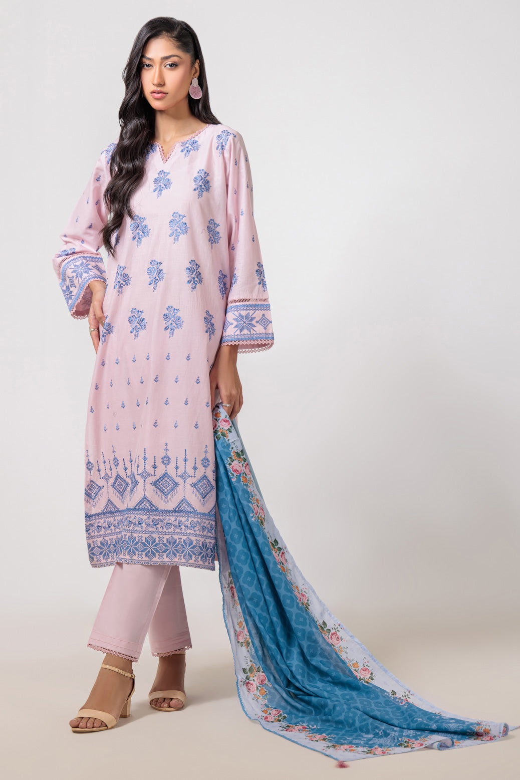 Bonanza Satrangi | Pink Cambric 3 Piece (BPS6243P04) 8 Pink