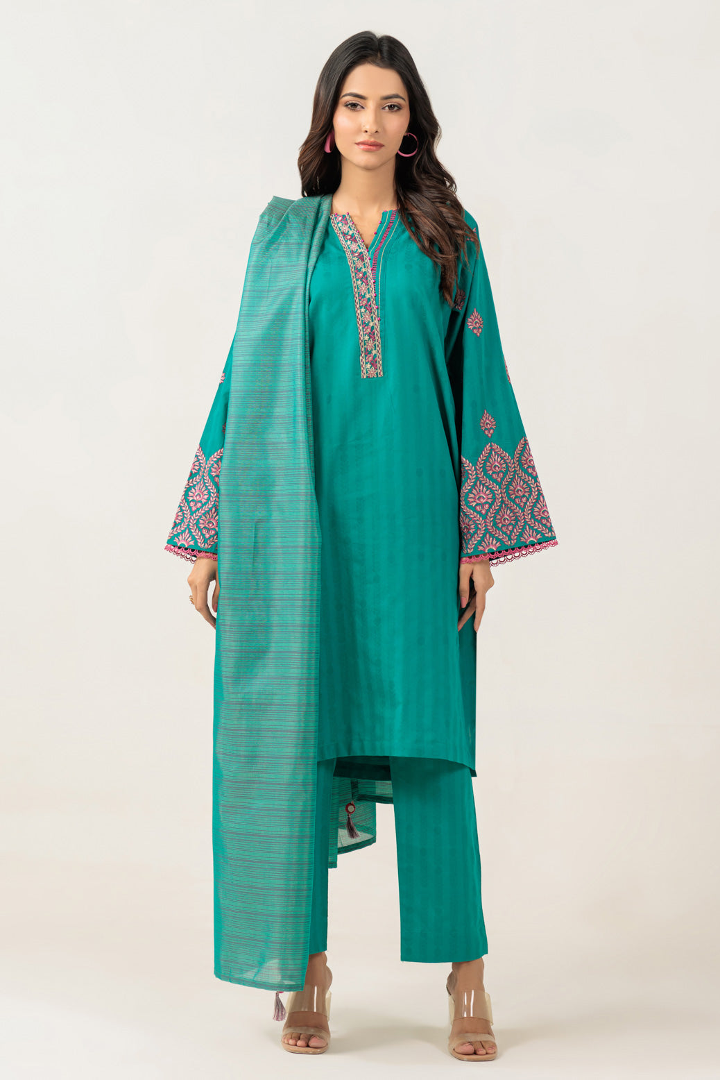 Bonanza Satrangi | Green Jacquard 3 Piece (BPS6243P11) 8 Green