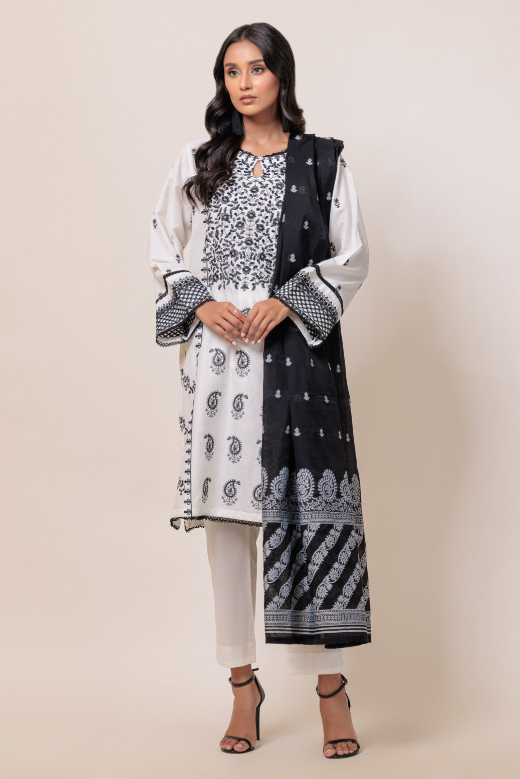 Bonanza Satrangi | White Cambric 3 Piece (BPS6243P20) 10 White