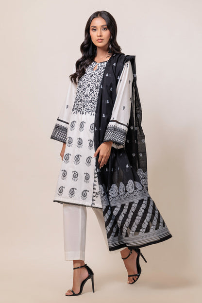 Bonanza Satrangi | White Cambric 3 Piece (BPS6243P20) 12 White