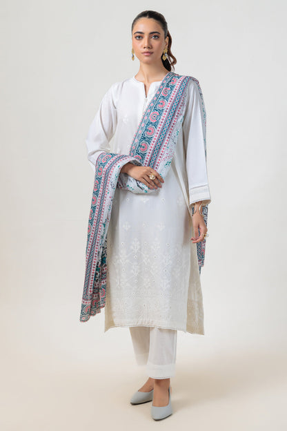 Bonanza Satrangi | White Cambric 3 Piece (BPS6243P23) 8 White