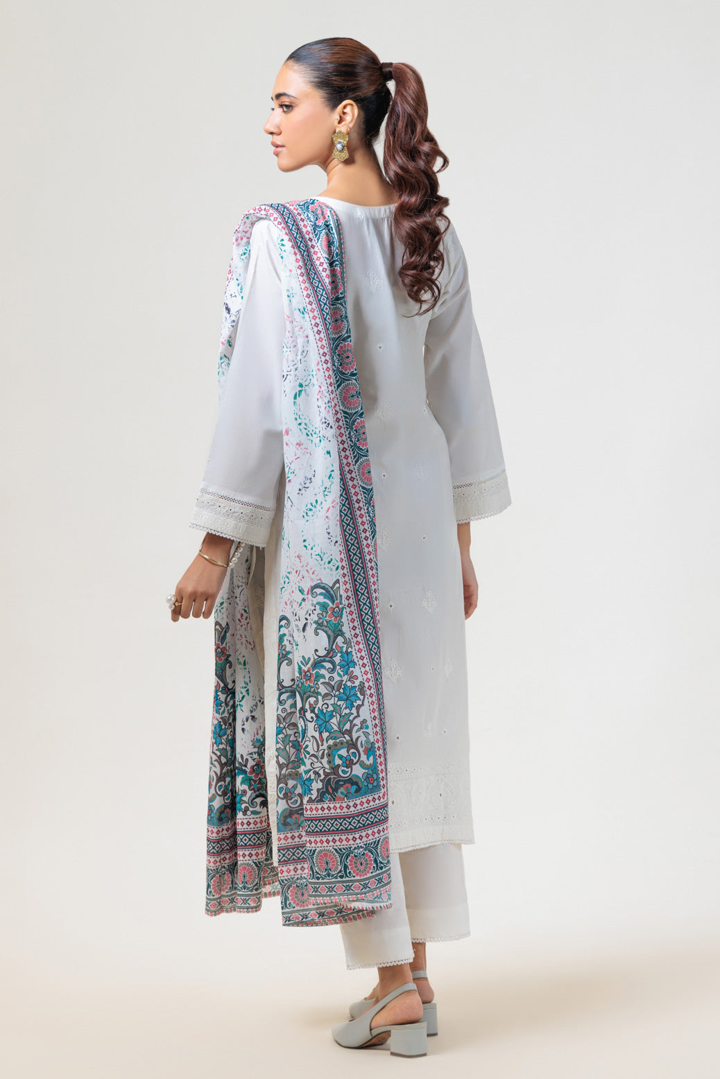Bonanza Satrangi | White Cambric 3 Piece (BPS6243P23) 16 White