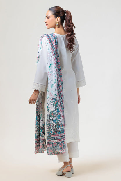 Bonanza Satrangi | White Cambric 3 Piece (BPS6243P23) 16 White