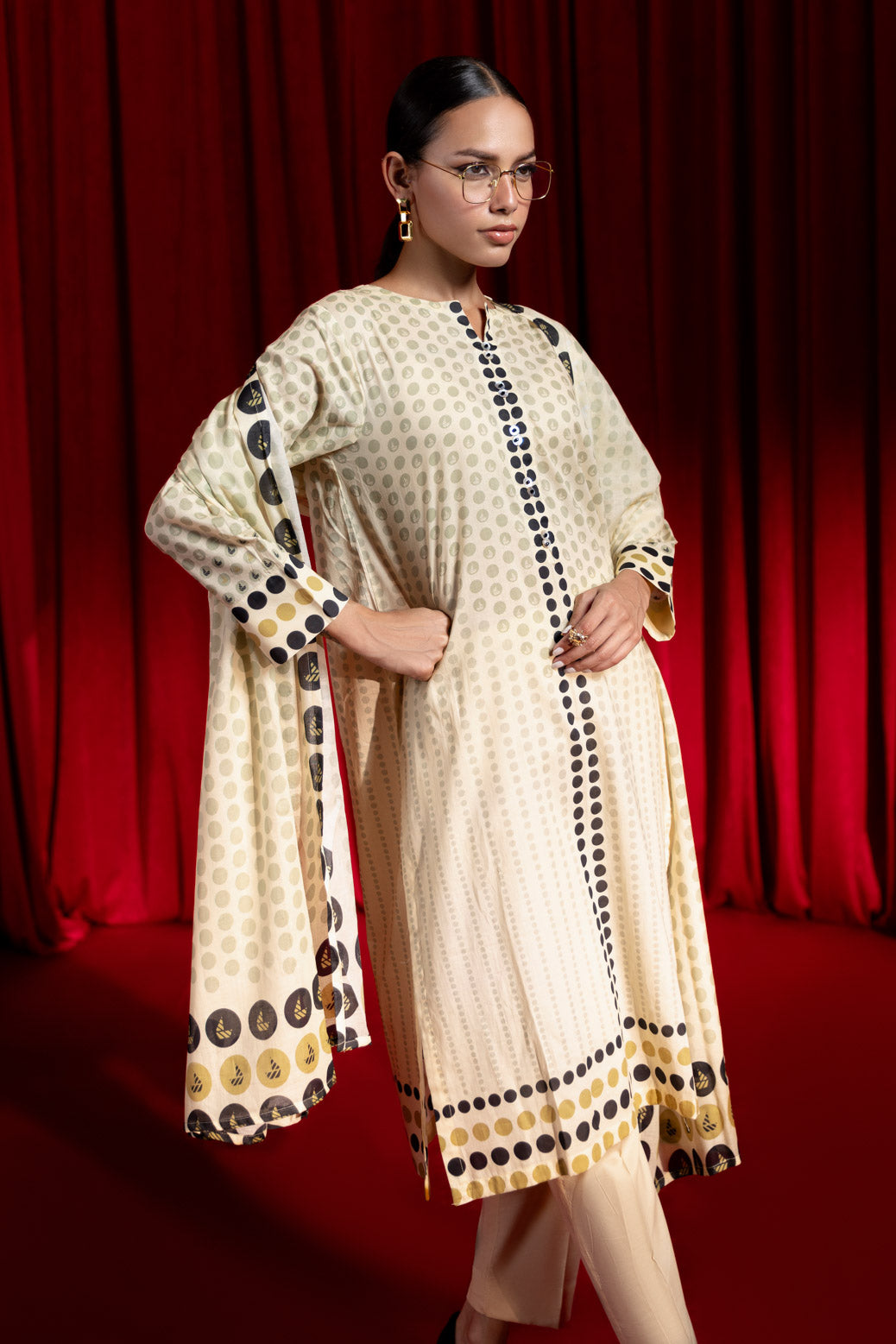 Bonanza Satrangi | Yellow Lawn 3 Piece (BPS6243P31) 12 Yellow