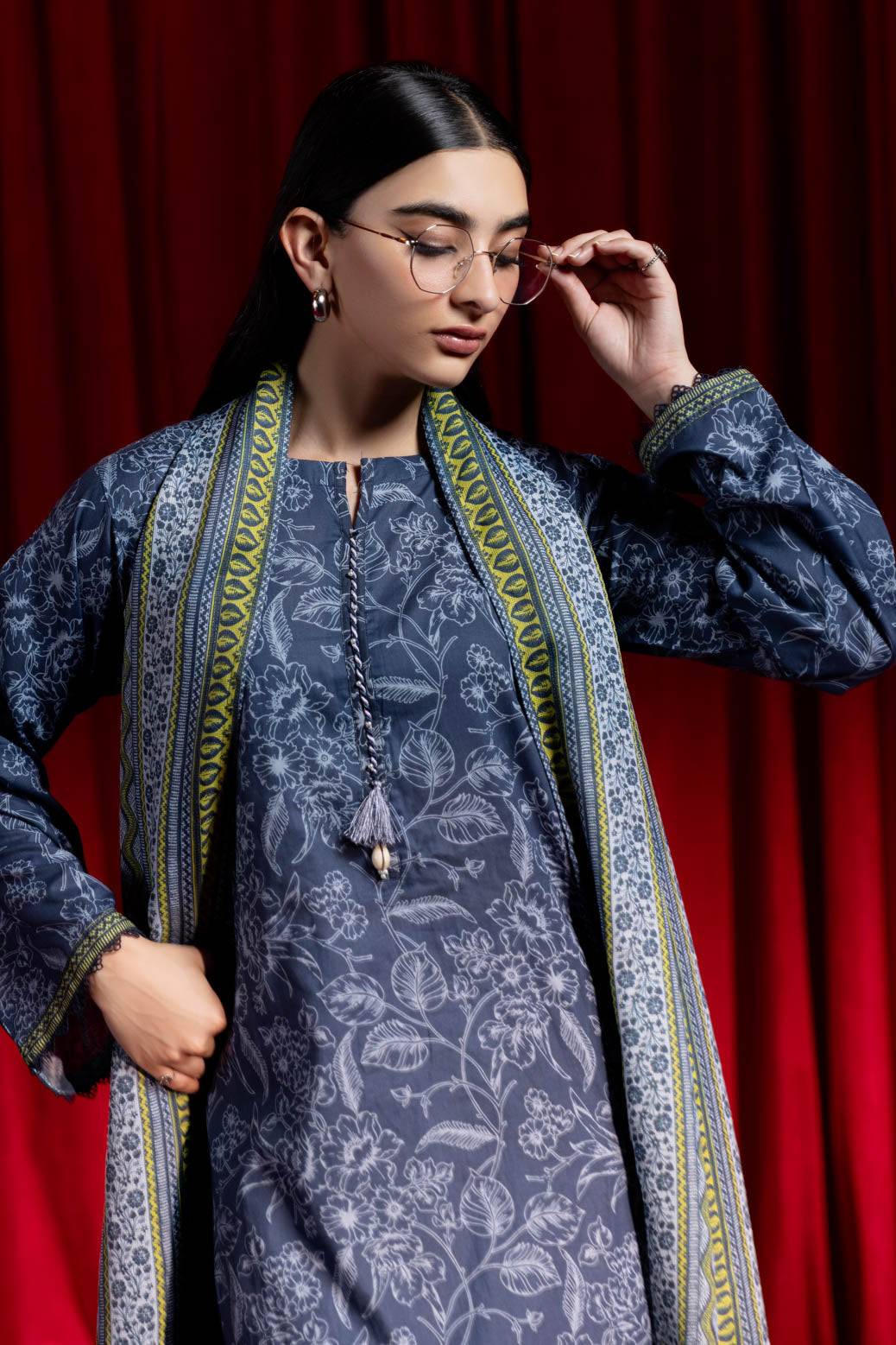Bonanza Satrangi | Blue Cambric 3 Piece (BPS6243P34) 10 Blue