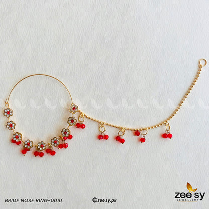 Bride Nose Ring-0010 Red