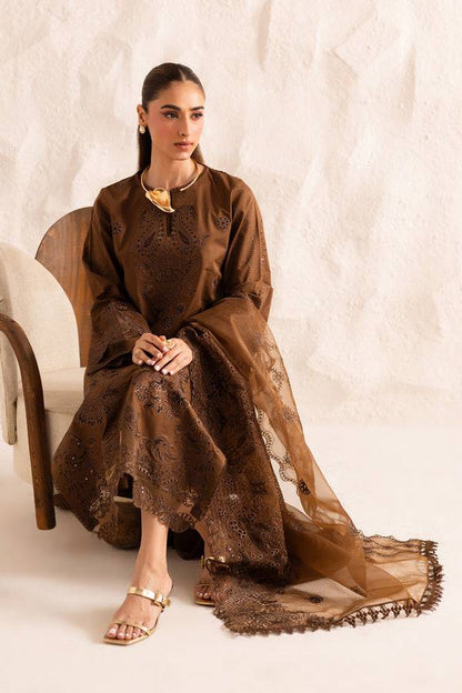 Marjjan | Guzel Lawn | SMC 206-A (Brown) - Pakistani Designer Dress - by Marjjan - Type : Ladies Clothes - 100% Original at Saira Sultan