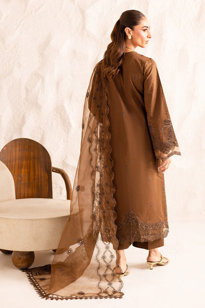 Marjjan | Guzel Lawn | SMC 206-A (Brown) - Pakistani Designer Dress - by Marjjan - Type : Ladies Clothes - 100% Original at Saira Sultan
