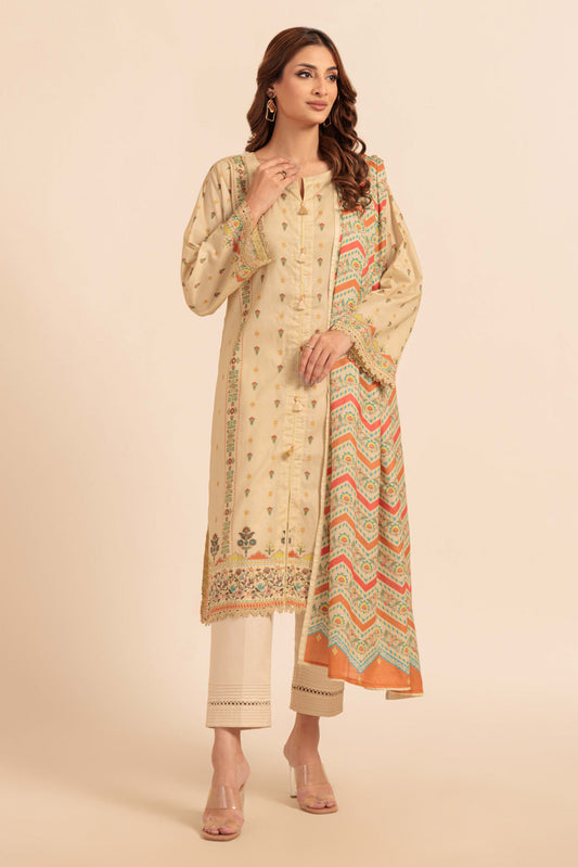Bonanza Satrangi | Beige Lawn 2 Piece (BS2242P06) 8 Beige