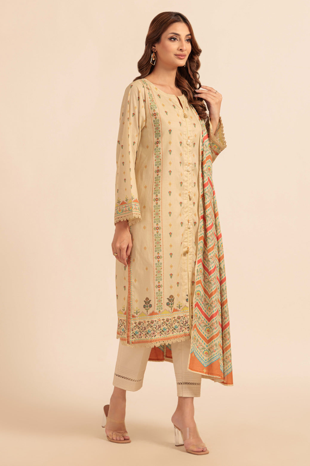 Bonanza Satrangi | Beige Lawn 2 Piece (BS2242P06) 10 Beige