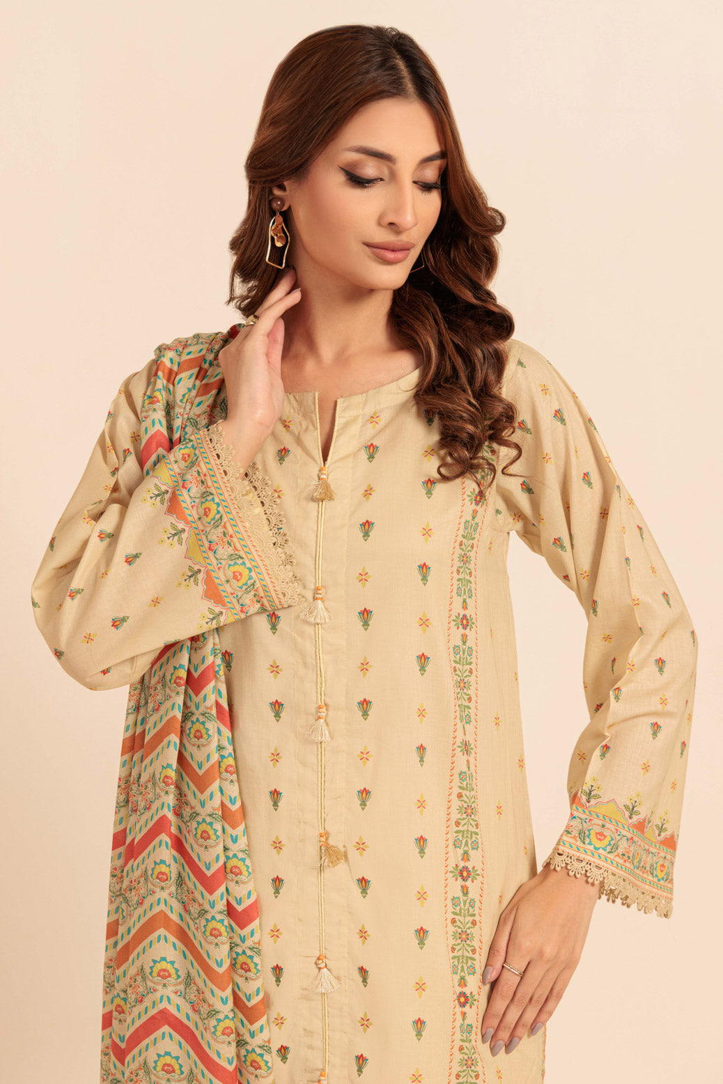 Bonanza Satrangi | Beige Lawn 2 Piece (BS2242P06) 16 Beige