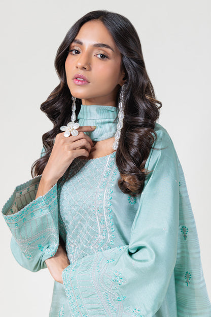 Bonanza Satrangi | Green Silk 3 Piece (BS5243P06) 10 Green