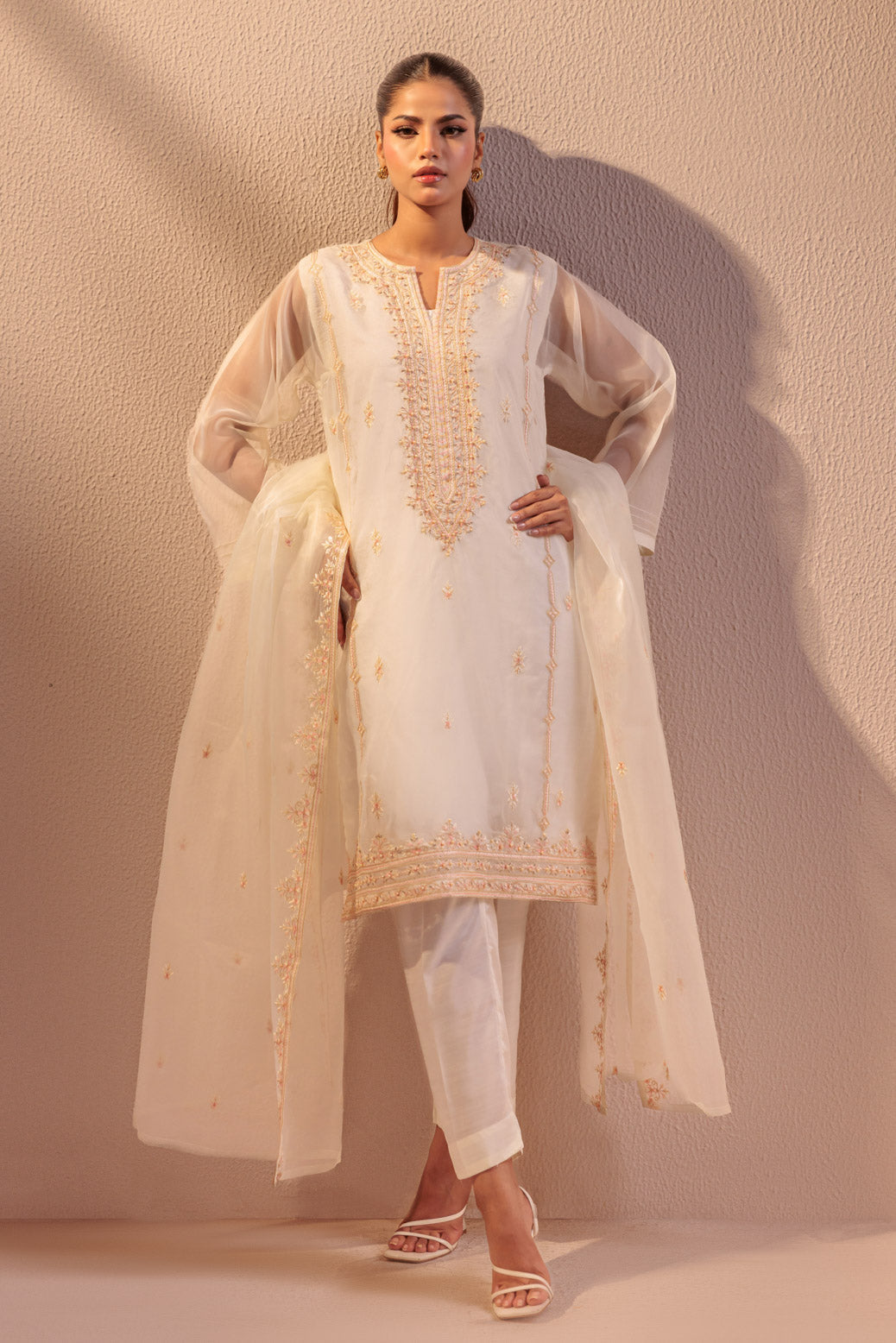 Bonanza Satrangi | White Organza 3 Piece (BS5243P09) 8 White