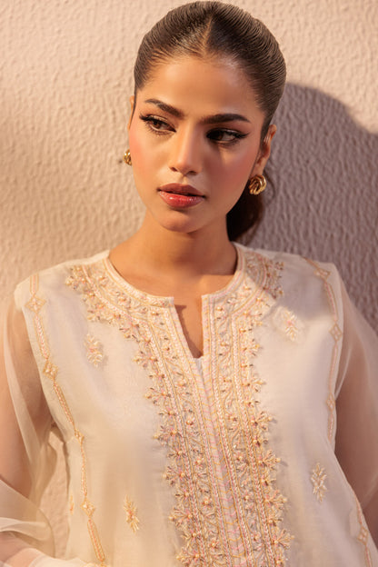 Bonanza Satrangi | White Organza 3 Piece (BS5243P09) 14 White