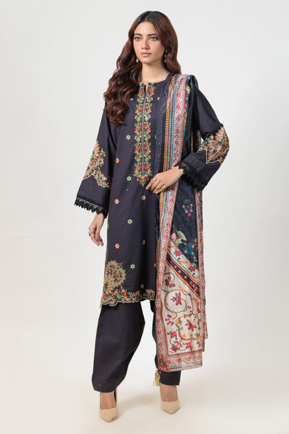 Bonanza Satrangi | Black Cambric 3 Piece (BS5243P15) 14 Black
